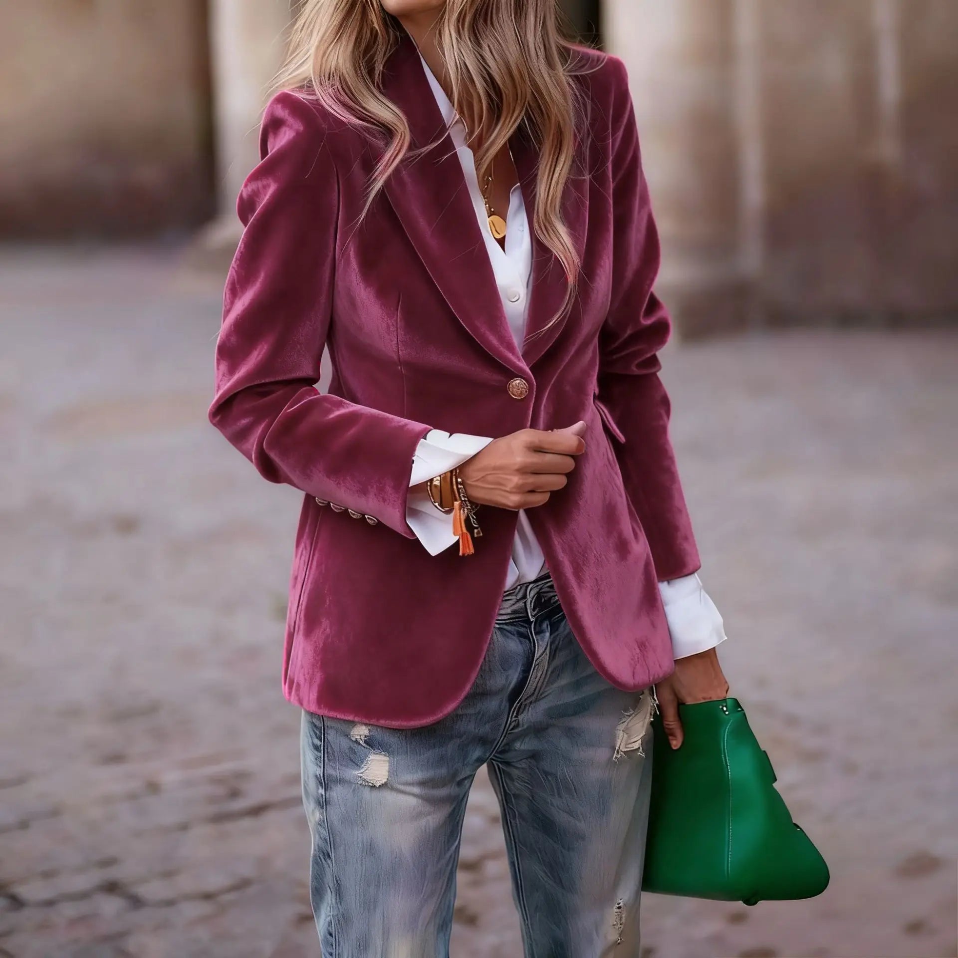 Blazers Jacket Slim Fit Office Lady -Fashion
