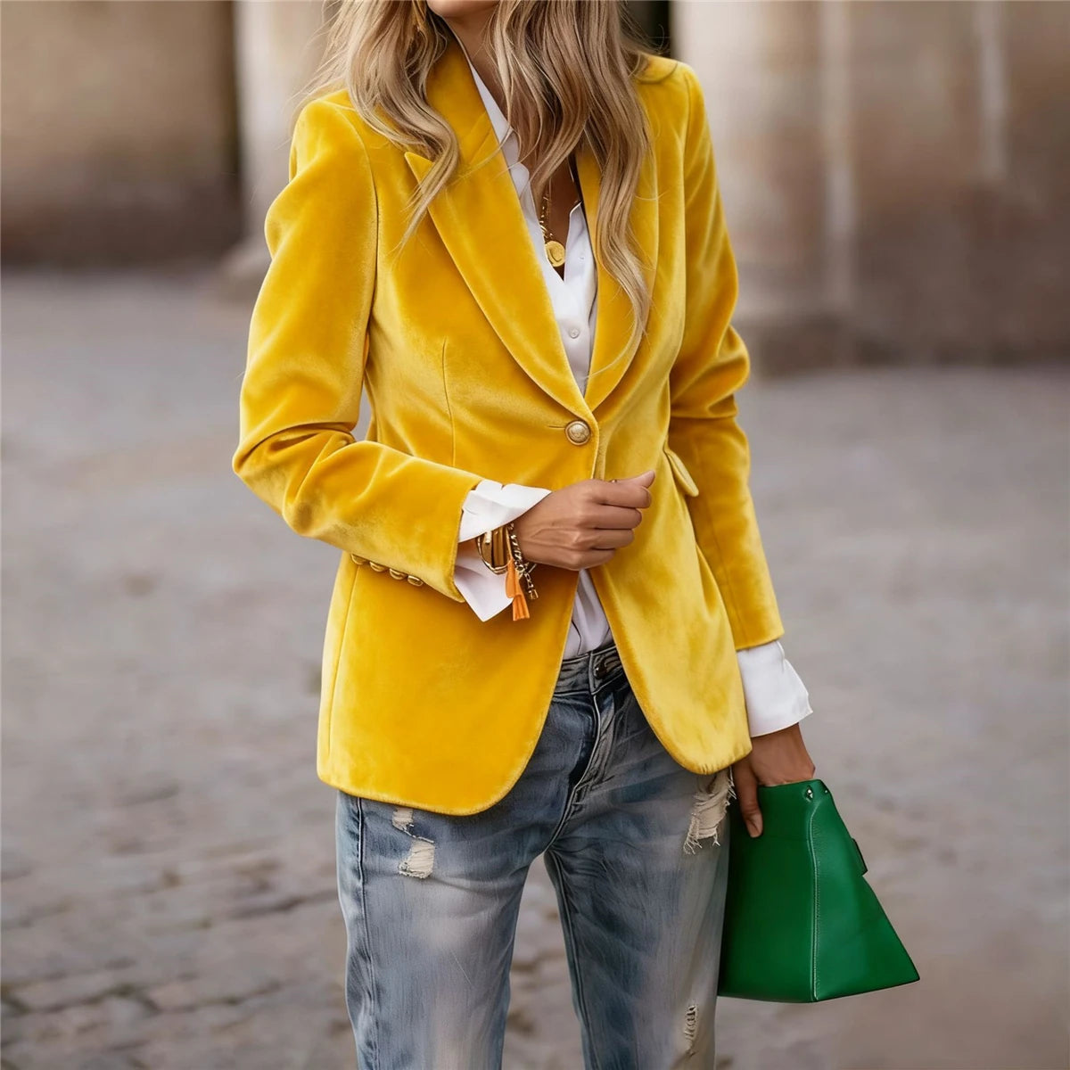 Blazers Jacket Slim Fit Office Lady -Fashion