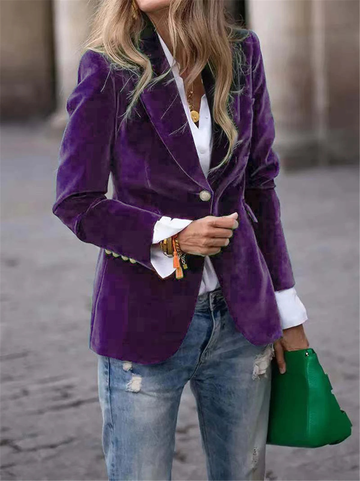 Blazers Jacket Slim Fit Office Lady -Fashion