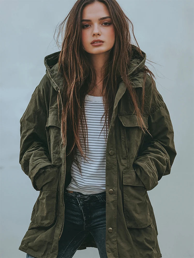 Hooded Casual Coat