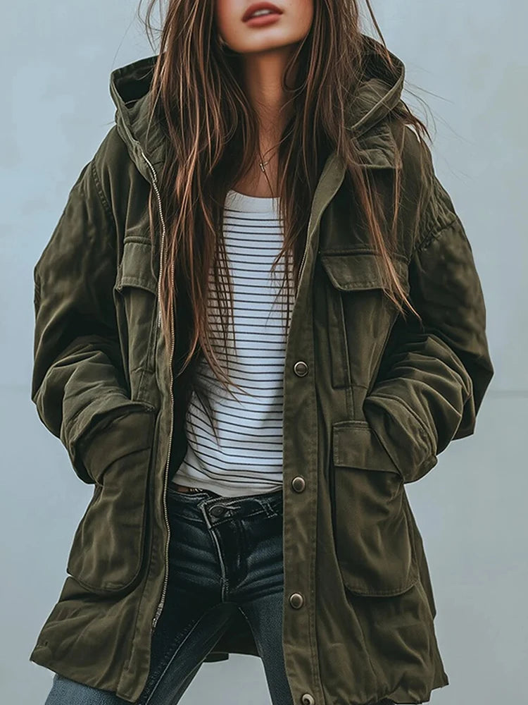 Hooded Casual Coat