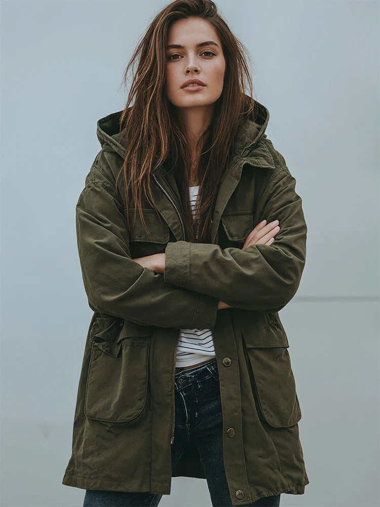 Hooded Casual Coat