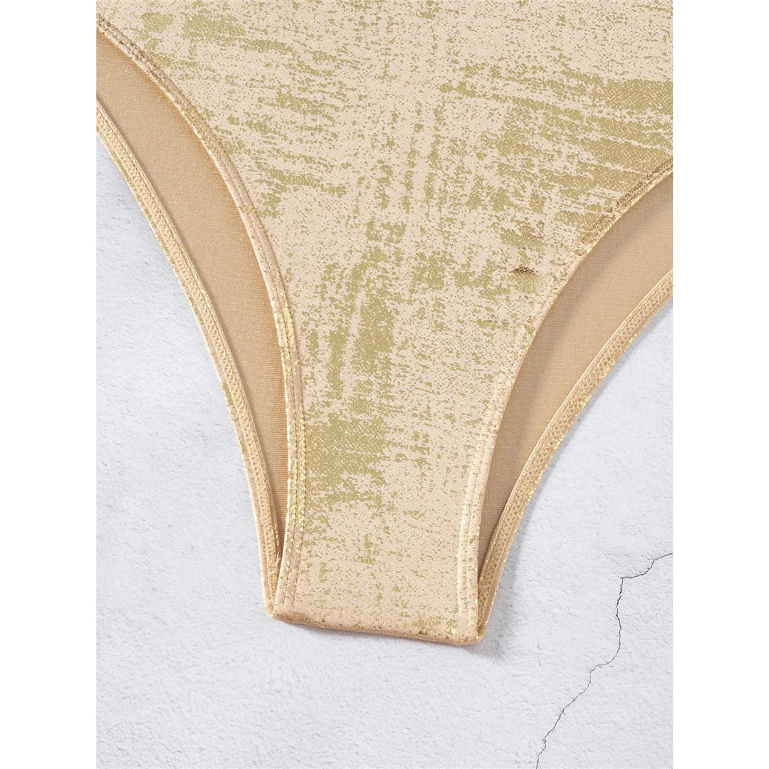 Sexy Golden One Piece Swimsuit