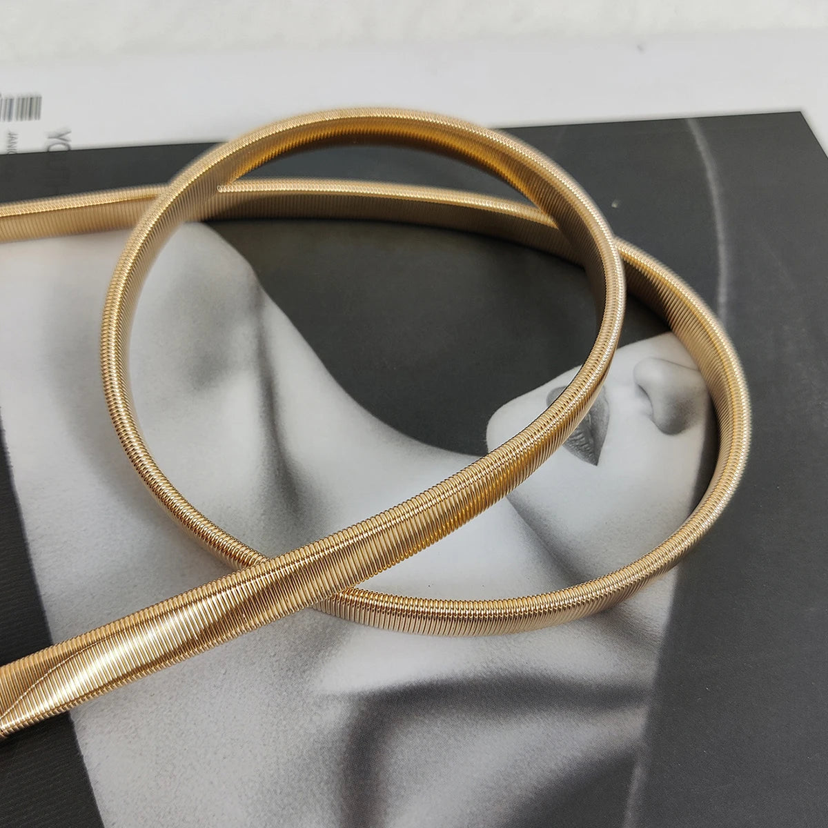 Luxury Brand Stretch Waistband Dress Metal Riem